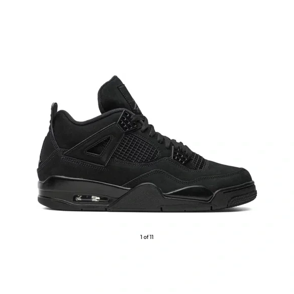 Jordan Air Jordan 4 Retro  - Black Cat USED GENTLY Size 10.5 - Jordan 4 Retro Mid  main image 3